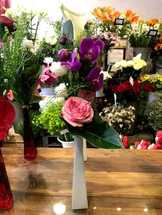 Fleuriste rouge pivoine 